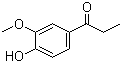 structure of CAS# 1835-14-9, 4'-Hydroxy-3'-methoxypropiophenone