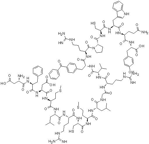 CAS 登录号：183606-10-2, 13-(4-苯甲酰基-D-苯丙氨酸)-19-L-酪氨酸-黑色素-聚集激素 (人)