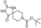 structure of CAS# 183673-70-3, 2,4-二氧代-1,3,8-三氮杂螺[4.5]癸烷-8-羧酸叔丁酯