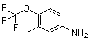3-甲基-4-(三氟甲氧基)苯胺分子结构 (CAS 183945-52-0)