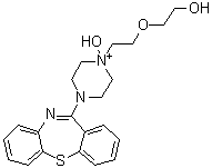 4-二苯并[b,f][1,4]硫氮杂卓-11-基-1-羟基-1-[2-(2-羟基乙氧基)乙基]-哌嗪鎓分子结构 (CAS 1841445-60-0)