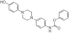[4-[4-(4-羟基苯基)-1-哌嗪基]苯基]氨基甲酸苯酯分子结构 (CAS 184177-81-9)