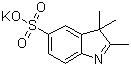 2,3,3-三甲基-3H-吲哚-5-磺酸钾盐分子结构 (CAS 184351-56-2)