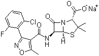 structure of CAS# 1847-24-1, Flucloxacillin sodium