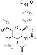 structure of CAS# 18472-49-6, Methyl p-nitrophenyl 2,3,4-tri-O-acetyl-beta-D-glucouronate