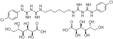 葡萄糖酸氯己定分子结构 (CAS 18472-51-0)