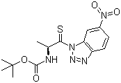 CAS # 184951-86-8, N-[(1S)-1-Methyl-2-(6-nitro-1H-benzotriazol-1-yl)-2-thioxoethyl]carbamic acid tert-butyl ester