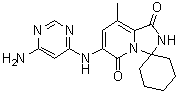 6'-[(6-氨基-4-嘧啶基)氨基]-8'-甲基螺[环己烷-1,3'(2'H)-咪唑并[1,5-a]吡啶]-1',5'-二酮分子结构 (CAS 1849590-01-7)