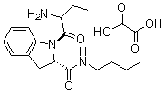 [S-(R*,R*)]-1-(2-氨基-1-氧代丁基)-N-丁基-2,3-二氢-1H-吲哚-2-甲酰胺草酸盐分子结构 (CAS 185213-03-0)