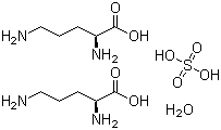 L-鸟氨酸硫酸盐 (2:1) 一水合物分子结构 (CAS 185423-58-9)