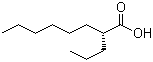 (R)-(-)-2-丙基辛酸分子结构 (CAS 185517-21-9)