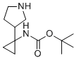 1-(叔丁氧羰基-氨基)-(吡咯烷-3-基)-环丙烷分子结构 (CAS 185693-07-6)