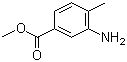 3-氨基-4-甲基苯甲酸甲酯分子结构 (CAS 18595-18-1)