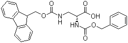 structure of CAS# 185968-90-5, N-Cbz-N'-Fmoc-D-2,3-diaminopropionic acid