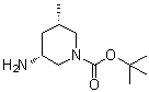(3R,5S)-3-氨基-5-甲基-1-哌啶羧酸叔丁酯分子结构 (CAS 1860012-52-7)