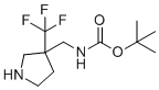 CAS # 186203-22-5, tert-Butyl ((3-(trifluoromethyl)pyrrolidin-3-yl)methyl)carbamate