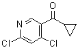 环丙基(4,6-二氯吡啶-3-基)甲酮分子结构 (CAS 1863098-74-1)