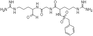 N-苄基磺酰基-D-精氨酰甘氨酰-L-精氨醛分子结构 (CAS 186369-21-1)