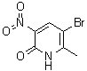 5-溴-6-甲基-3-硝基-2(1H)-吡啶酮分子结构 (CAS 186413-74-1)