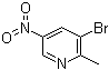 3-溴-2-甲基-5-硝基吡啶分子结构 (CAS 186593-42-0)