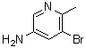5-溴-6-甲基-3-吡啶胺分子结构 (CAS 186593-43-1)