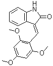 1,3-二氢-3-[(2,4,6-三甲氧基苯基)亚甲基]-2H-吲哚-2-酮分子结构 (CAS 186611-52-9)