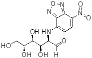 2-脱氧-2-[(7-硝基-2,1,3-苯并恶二唑-4-基)氨基]-D-葡萄糖分子结构 (CAS 186689-07-6)