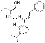 CAS 登录号：186692-45-5, S-Roscovitine, (2S)-2-[[9-(1-甲基乙基)-6-[(苯甲基)氨基]-9H-嘌呤-2-基]氨基]-1-丁醇