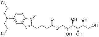 CAS # 1869075-89-7, Bendamustine USP Related Compound F, [(2R,3R,4R,5R)-2,3,4,5,6-pentahydroxyhexyl] 4-[5-[bis(2-chloroethyl)amino]-1-methylbenzimidazol-2-yl]butanoate