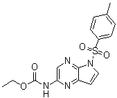 N-[5-[(4-Methylphenyl)sulfonyl]-5H-pyrrolo[2,3-b]pyrazin-2-yl]carbamic acid ethyl ester molecular structure (CAS 1869118-24-0)