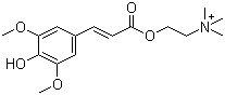 CAS # 18696-26-9, Sinapine, 2-[[3-(4-Hydroxy-3,5-dimethoxyphenyl)-1-oxo-2-propen-1-yl]oxy]-N,N,N-trimethylethanaminium