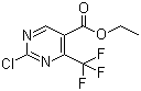 2-氯-4-三氟甲基嘧啶-5-甲酸乙酯分子结构 (CAS 187035-79-6)