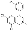 (S)-4-(3-溴苯基)-6,8-二氯-2-甲基-1,2,3,4-四氢异喹啉分子结构 (CAS 1870821-29-6)