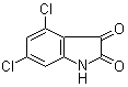 structure of CAS# 18711-15-4, 4,6-二氯-1H-吲哚-2,3-二酮