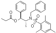 2,4,6-三甲基-N-[(1R,2S)-1-甲基-2-(1-氧代丙氧基)-2-苯基乙基]-N-(苯基甲基)苯磺酰胺分子结构 (CAS 187324-67-0)