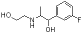 3-氟-alpha-[1-[(2-羟基乙基)氨基]乙基]苯甲醇分子结构 (CAS 1874218-36-6)