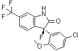 CAS 登录号：187523-36-0, (3R)-3-(5-氯-2-甲氧基苯基)-3-氟-1,3-二氢-6-(三氟甲基)-2H-吲哚-2-酮