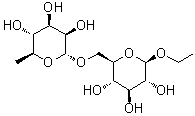 乙基 6-O-(6-脱氧-alpha-L-甘露糖基)-beta-D-吡喃葡萄糖苷分子结构 (CAS 187539-57-7)