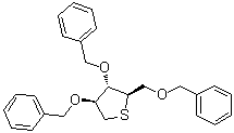 structure of CAS# 187590-77-8, 2,3,5-Tri-O-benzyl-1,4-dideoxy-1,4-epithio-D-arabinitol