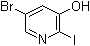 5-溴-2-碘吡啶-3-醇分子结构 (CAS 188057-49-0)