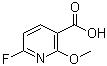 structure of CAS# 188192-51-0, 6-氟-2-甲氧基-3-吡啶羧酸