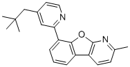 structure of CAS# 1883377-30-7, 8-[4-(2,2-Dimethylpropyl)-2-pyridinyl]-2-(methyl)-benzofuro[2,3-b]pyridine