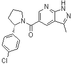 structure of CAS# 1883423-59-3, [(2S)-2-(4-Chlorophenyl)-1-pyrrolidinyl](3-methyl-1H-pyrazolo[3,4-b]pyridin-5-yl)methanone