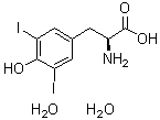 3,5-二碘-L-酪氨酸二水合物分子结构 (CAS 18835-59-1)