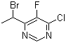 structure of CAS# 188416-28-6, 6-(1-Bromoethyl)-4-chloro-5-fluoropyrimidine