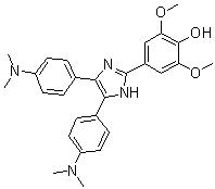 CAS 登录号：1886-13-1, 4-[4,5-双[4-(二甲基氨基)苯基]-1H-咪唑-2-基]-2,6-二甲氧基苯酚