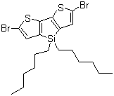 2,6-二溴-4,4-二己基-4H-硅杂环戊二烯并[3,2-b:4,5-b']二噻吩分子结构 (CAS 188690-66-6)