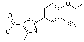 2-(3-氰基-4-乙氧基苯基)-4-甲基-5-噻唑羧酸分子结构 (CAS 1886961-39-2)