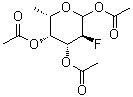 structure of CAS# 188783-78-0, 2,6-Dideoxy-2-fluoro-L-galactopyranose triacetate