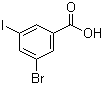 3-溴-5-碘苯甲酸分子结构 (CAS 188815-32-9)
